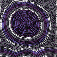 Aboriginal Artwork by Diona Nakamarra Williams, Seven Sisters Dreaming, 76x30cm