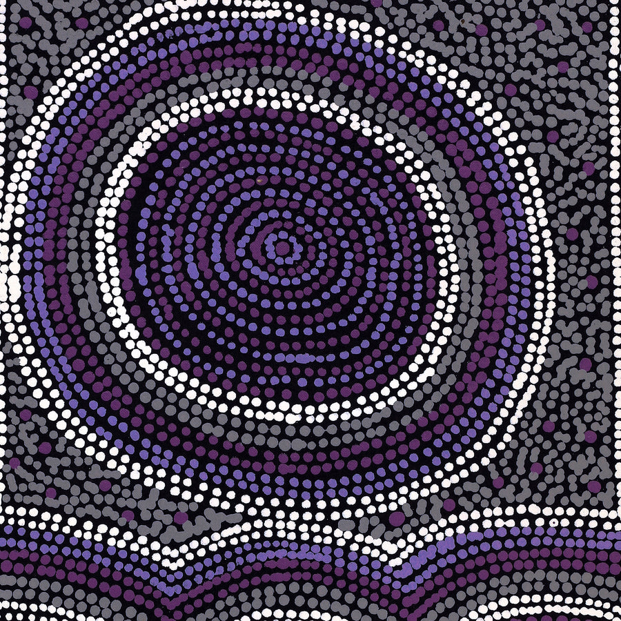 Aboriginal Artwork by Diona Nakamarra Williams, Seven Sisters Dreaming, 76x30cm