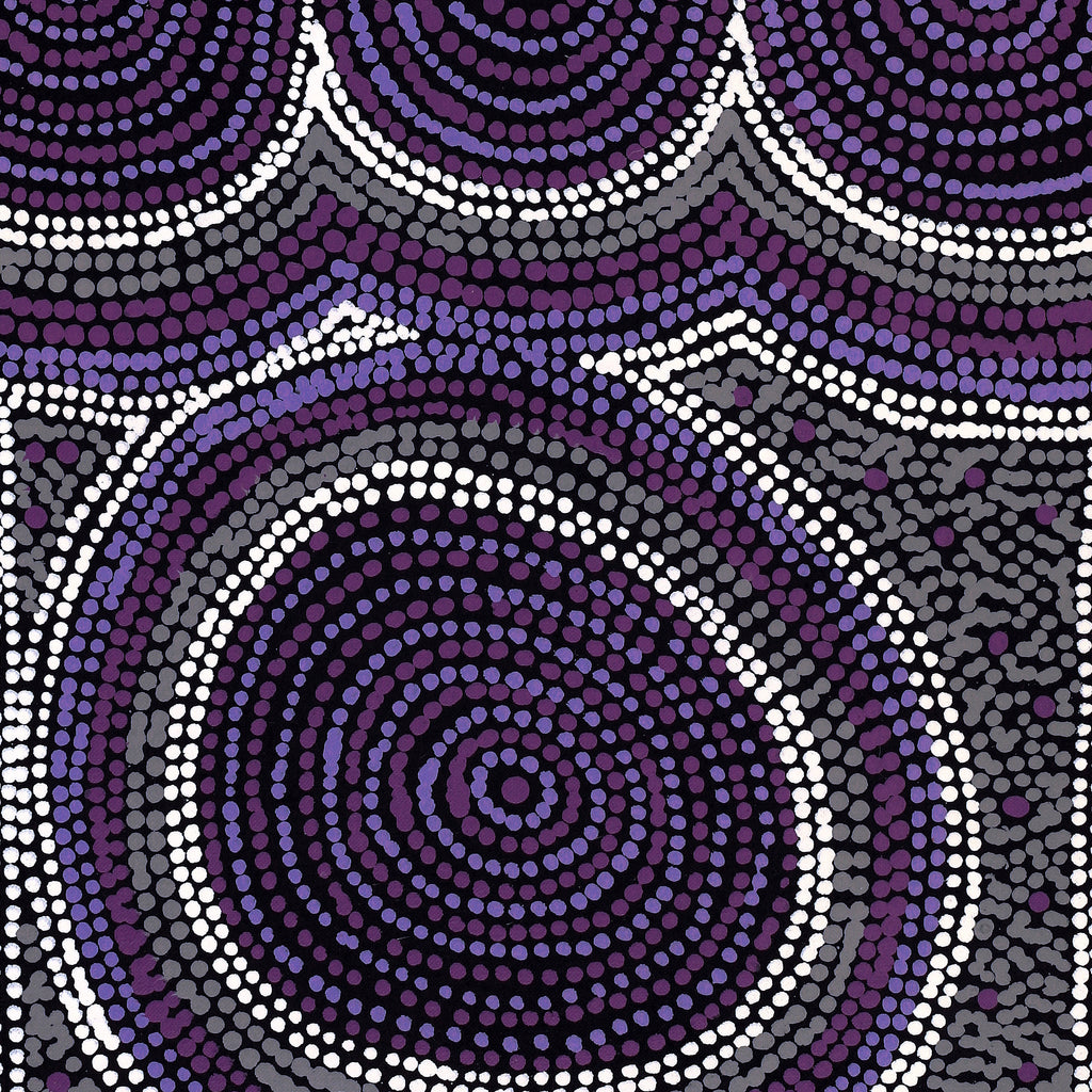 Aboriginal Artwork by Diona Nakamarra Williams, Seven Sisters Dreaming, 76x30cm