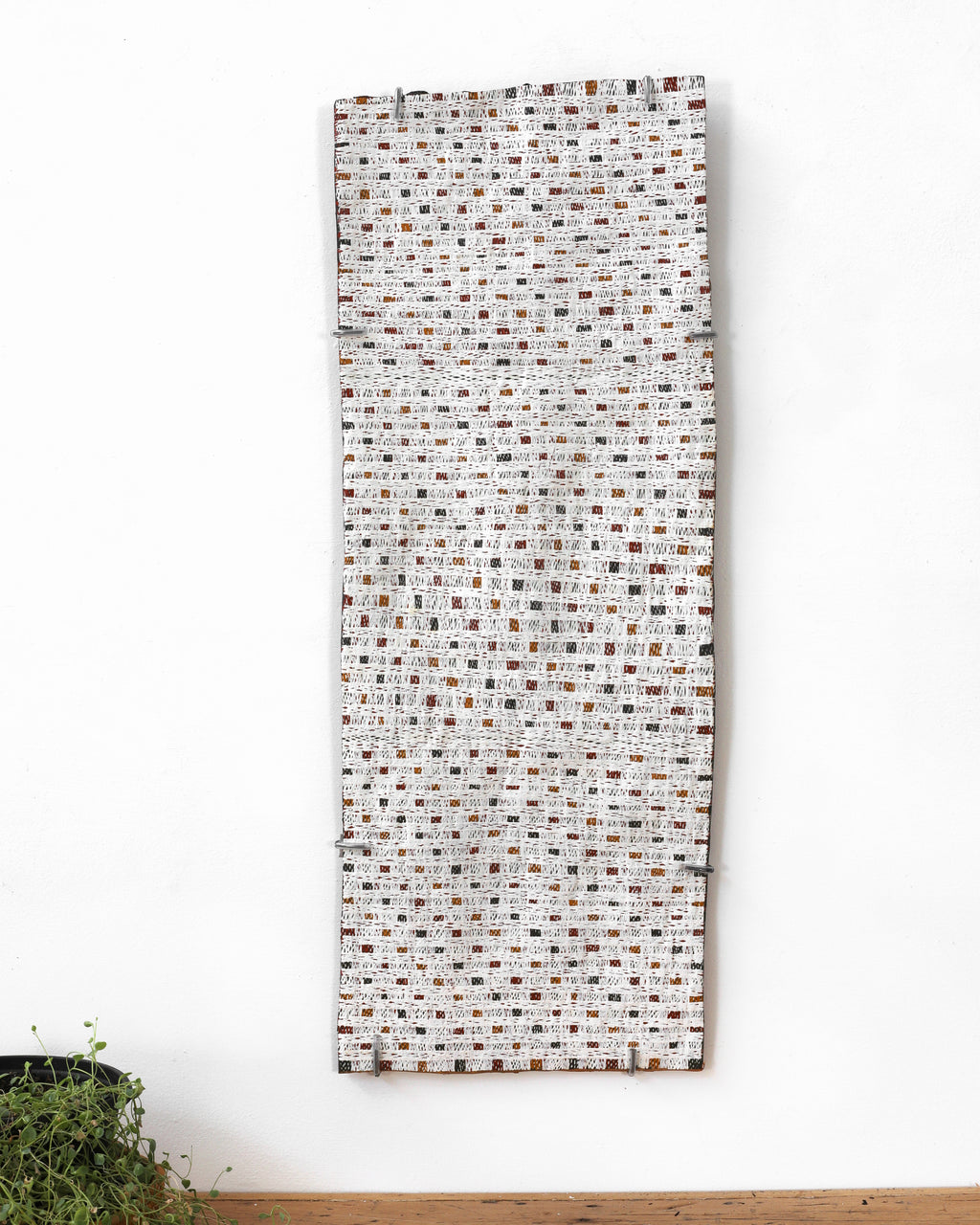 Aboriginal Artwork by Ḏirrpu Marawili Noŋgirrŋa, Djapu Design, 83x32cm Bark