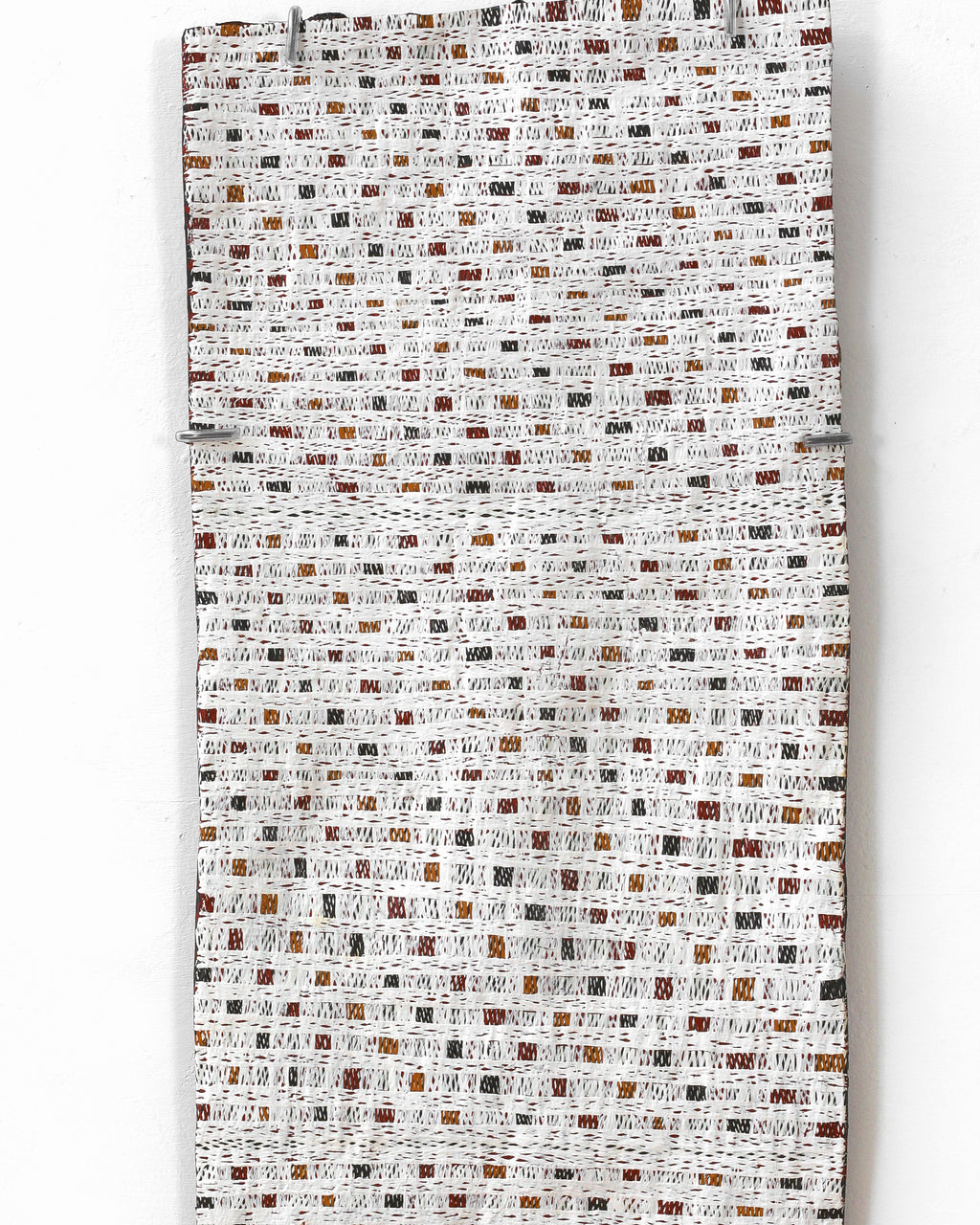 Aboriginal Artwork by Ḏirrpu Marawili Noŋgirrŋa, Djapu Design, 83x32cm Bark