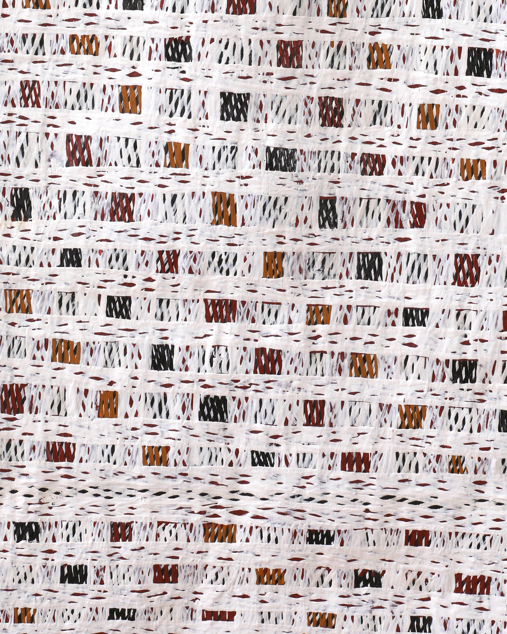 Aboriginal Artwork by Ḏirrpu Marawili Noŋgirrŋa, Djapu Design, 83x32cm Bark