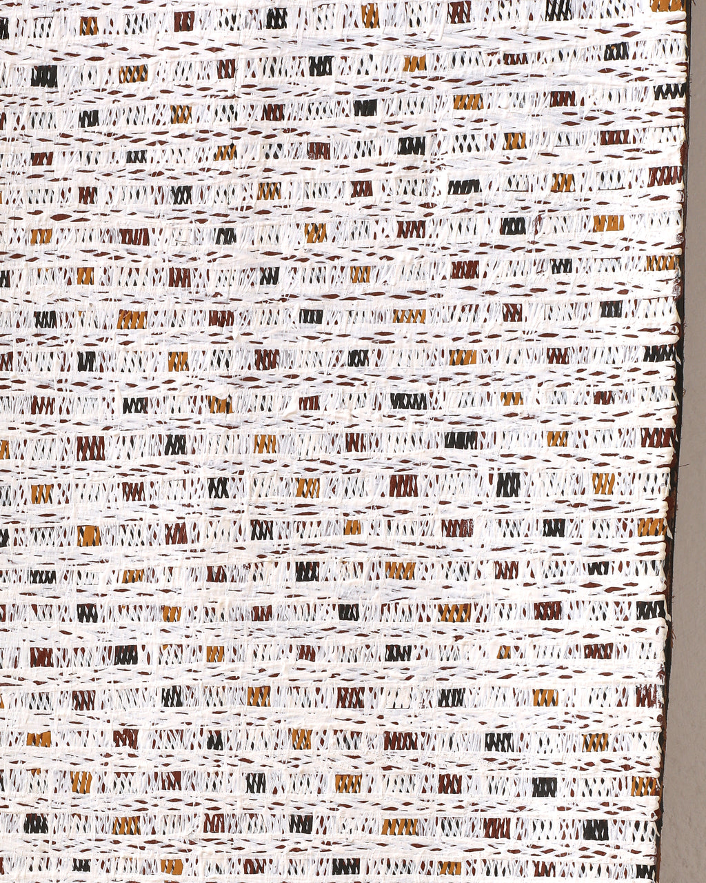 Aboriginal Artwork by Ḏirrpu Marawili Noŋgirrŋa, Djapu Design, 95x36cm Bark
