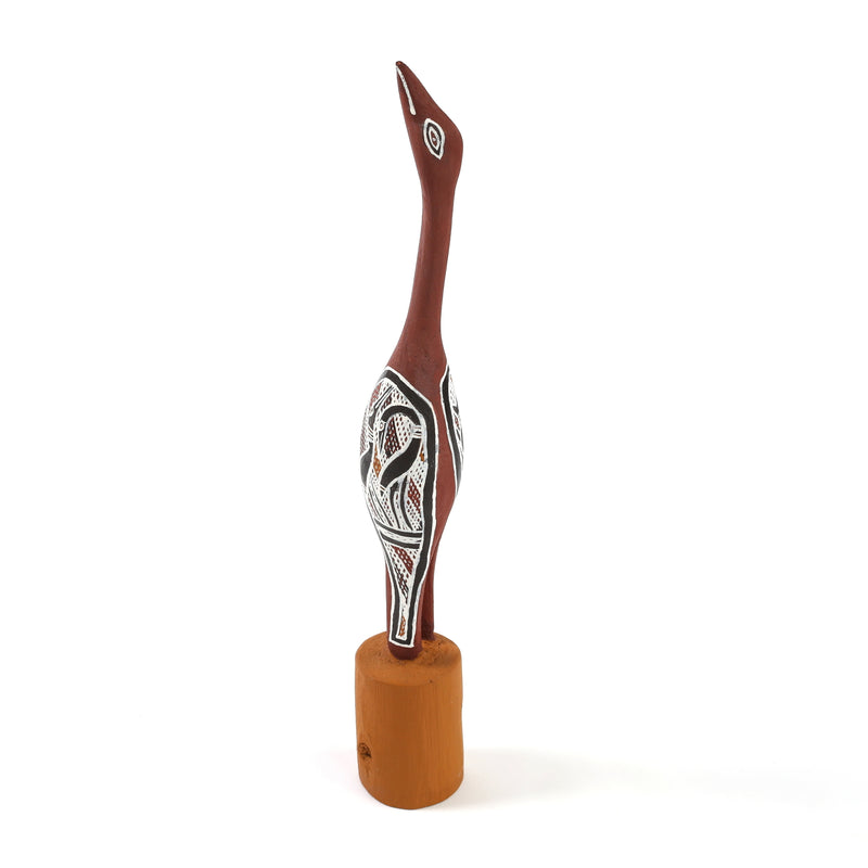 Aboriginal Artwork by Djimbalal Ŋurruwuthun, Wayin (Bird) Sculpture, 52cm