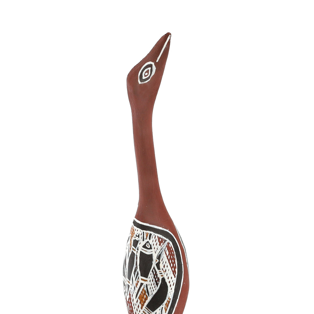 Aboriginal Artwork by Djimbalal Ŋurruwuthun, Wayin (Bird) Sculpture, 52cm