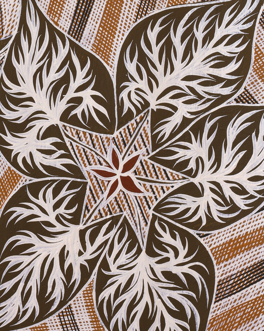 Aboriginal Artwork by Djul’djul Gurruwiwi Susan Wunuŋmurra, Dhatam, 86x64cm