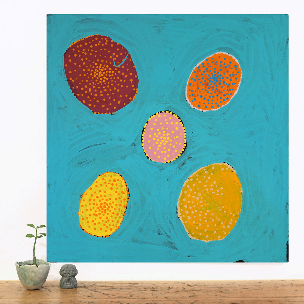 Aboriginal Artwork by Doreen Chapman, Untitled, 56x56cm
