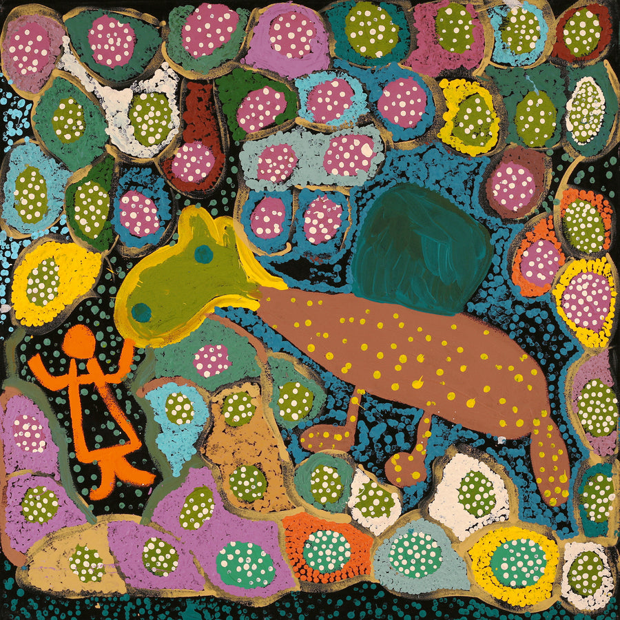 Aboriginal Artwork by Doreen Chapman, Untitled, 76x76cm