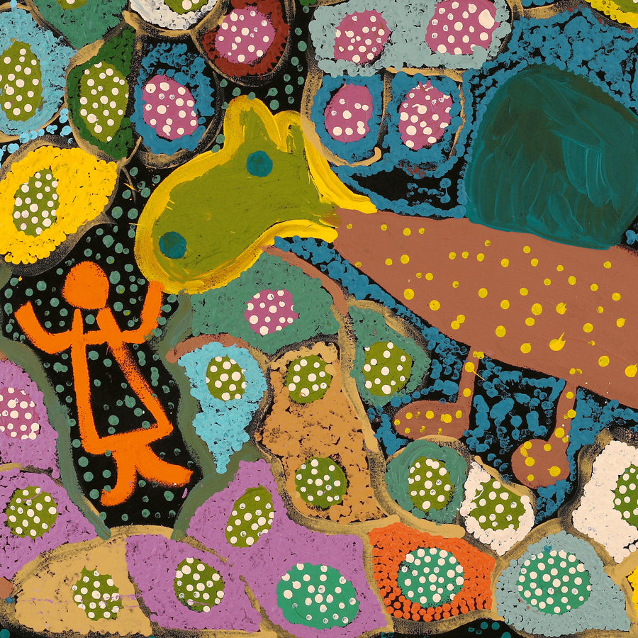 Aboriginal Artwork by Doreen Chapman, Untitled, 76x76cm