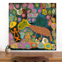 Aboriginal Artwork by Doreen Chapman, Untitled, 76x76cm