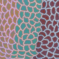 Aboriginal Art by Doreen Nampijinpa Tilmouth, Bush Tucker, 76x61cm - ART ARK®