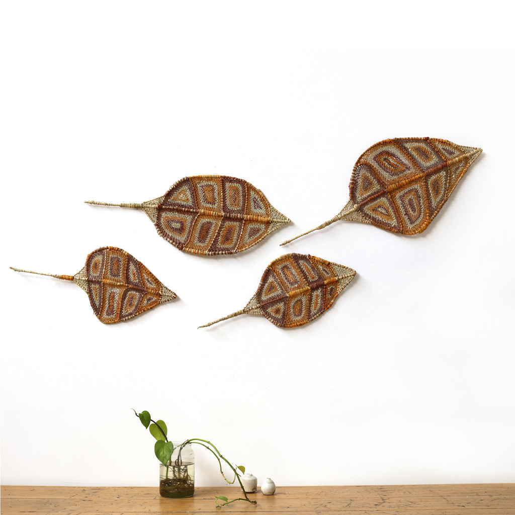 Aboriginal Artwork by Dorothy Bunibuni, Nawarlah - Brown River Stingray Group