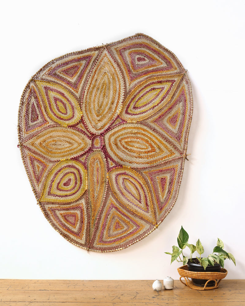 Aboriginal Artwork by Dorothy Bunibuni, Wayuk or Nguyno (flower), 125x96cm