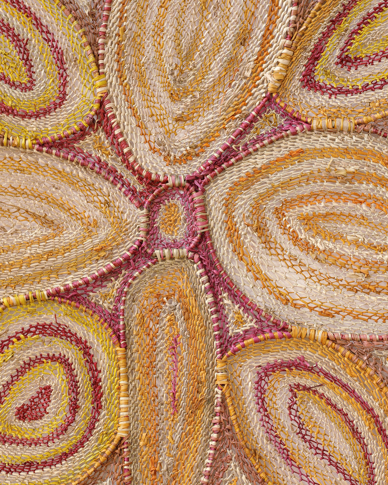 Aboriginal Artwork by Dorothy Bunibuni, Wayuk or Nguyno (flower), 125x96cm