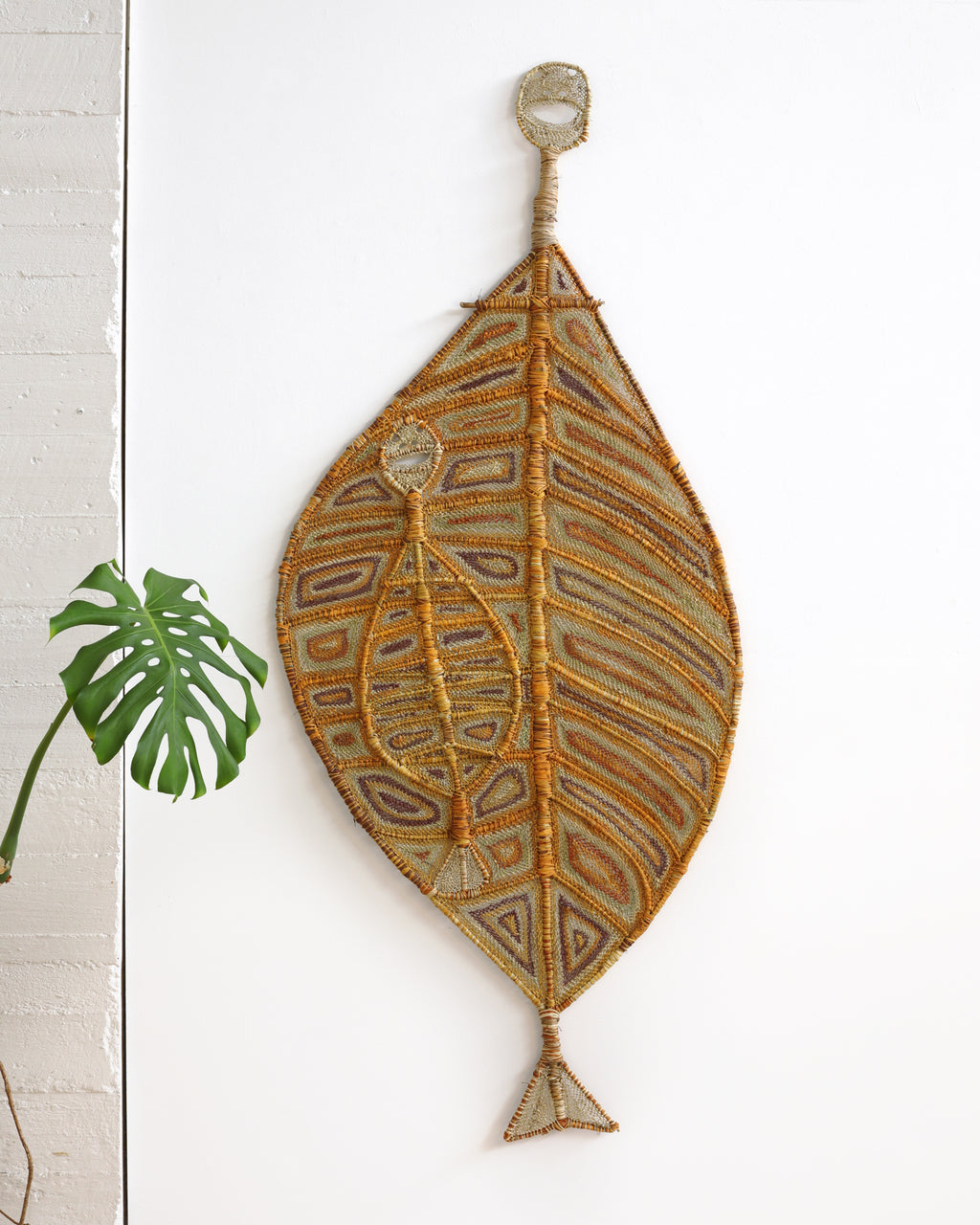 Aboriginal Artwork by Dorothy Bunibuni, Yawkyawk - fish-women spirit, 196x85cm