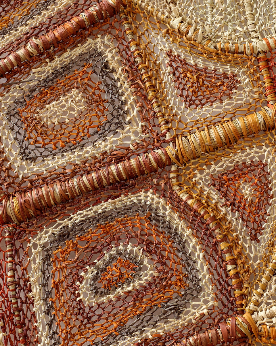 Aboriginal Artwork by Dorothy Bunibuni, Family of Nawarlah - Brown River Stingray