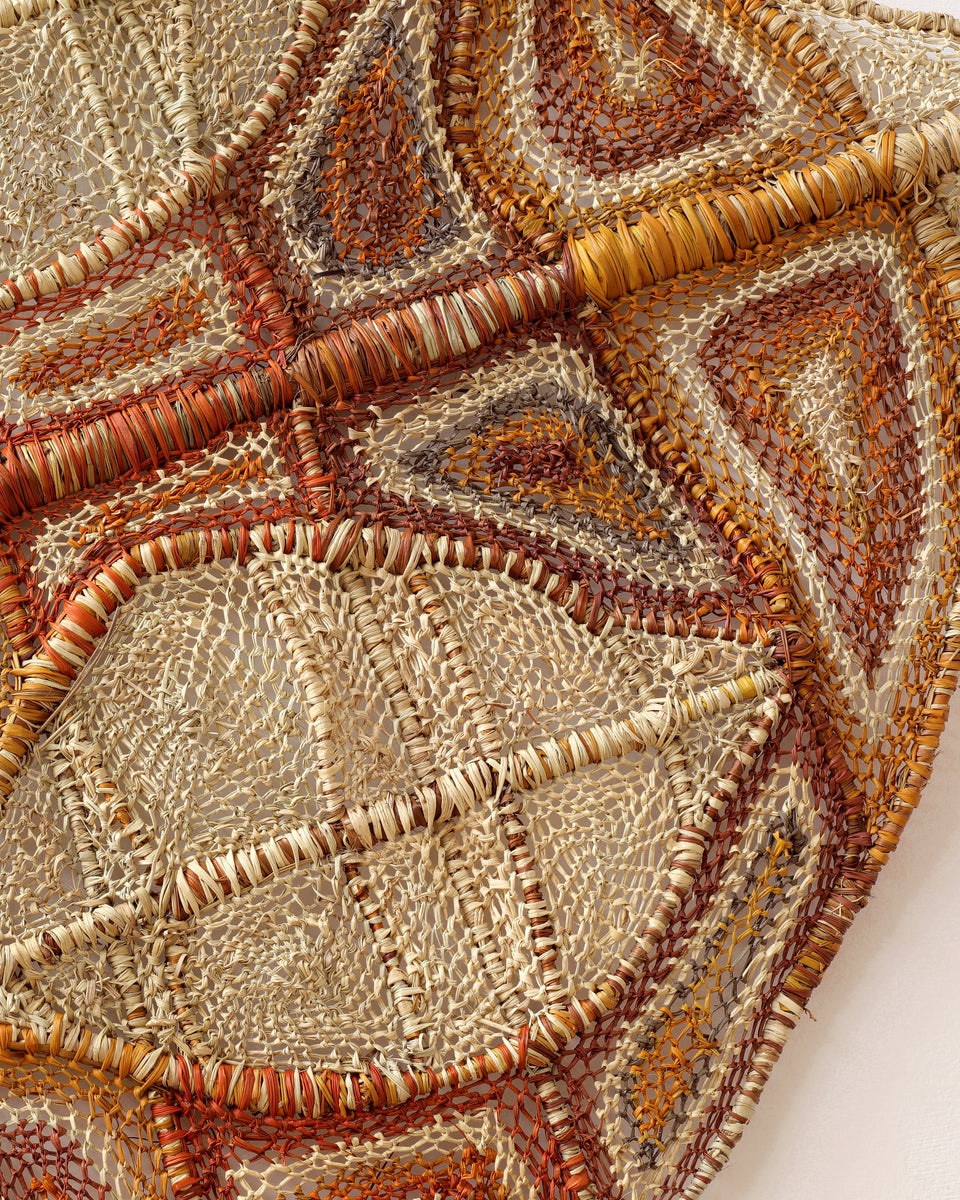 Aboriginal Artwork by Dorothy Bunibuni, Family of Nawarlah - Brown River Stingray