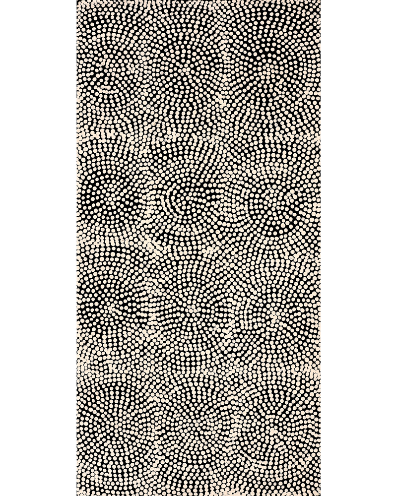 Aboriginal Artwork by Dorothy Napurrurla Dickson, Ngurlu Jukurrpa (Native Seed Dreaming), 61x30cm