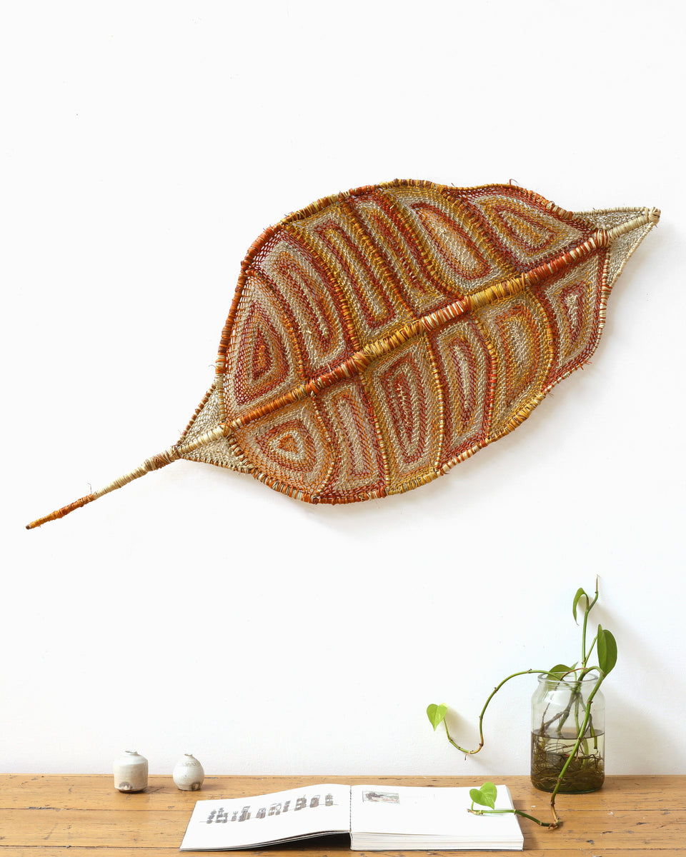 Aboriginal Artwork by Dorothy Bunibuni, Nawarlah - Brown River Stingray, 116cm