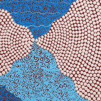 Aboriginal Artwork by Drusilla Nangala Spencer, Watiya-warnu Jukurrpa (Seed Dreaming), 30x30cm