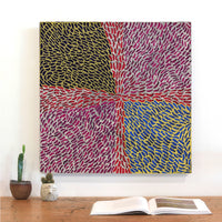 Drusilla Nangala Spencer, Yuparli Jukurrpa (Bush Banana Dreaming), 61x61cm