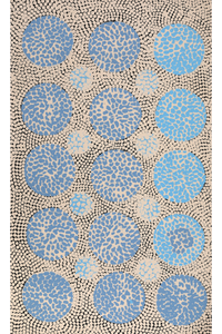 Aboriginal Artwork by Drusilla Nangala Spencer, Watiya-warnu Jukurrpa (Seed Dreaming), 76x46cm