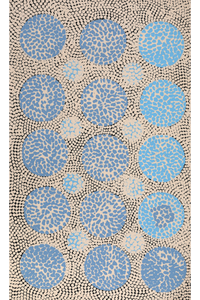 Aboriginal Art by Drusilla Nangala Spencer, Watiya-warnu Jukurrpa (Seed Dreaming), 76x46cm - ART ARK®