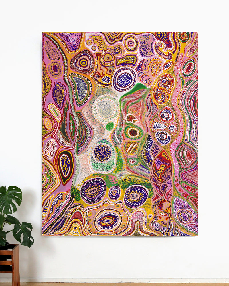 Aboriginal Artwork by Eileen Stanley Nanna, 198x152cm