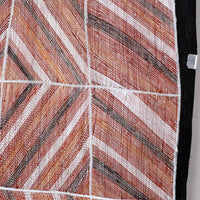 Aboriginal Artwork by Eileena Lamanga, Wak Wak, 104x43cm Bark Painting