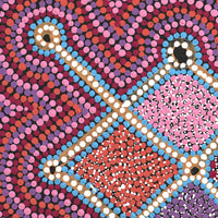 Aboriginal Artwork by Elizabeth Napanangka Dixon, Ngalyipi Jukurrpa (Snakevine Dreaming) - Mina Mina, 30x30cm