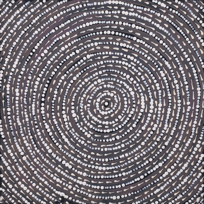 Aboriginal Art by Elsie Napanangka Granites, Mina Mina Dreaming, 30x30cm - ART ARK®