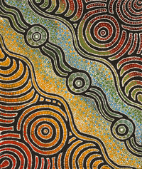 Aboriginal Artwork by Elsie Taylor, Walka, 91x76cm