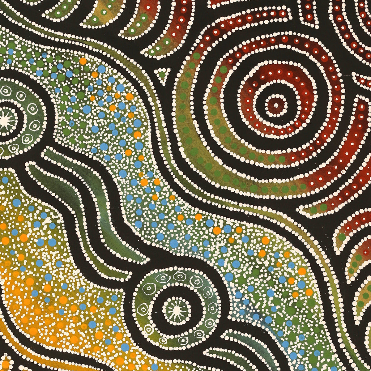 Aboriginal Art by Elsie Taylor, Walka, 91x76cm - ART ARK®