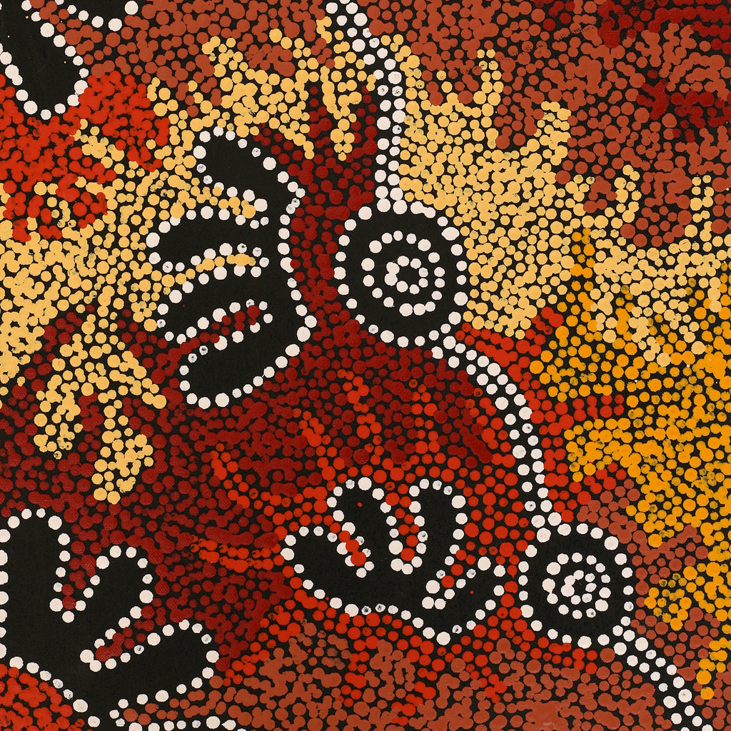 Aboriginal Artwork by Elsie Taylor, Walka, 61x30cm