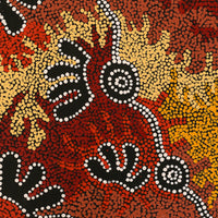 Aboriginal Artwork by Elsie Taylor, Walka, 61x30cm