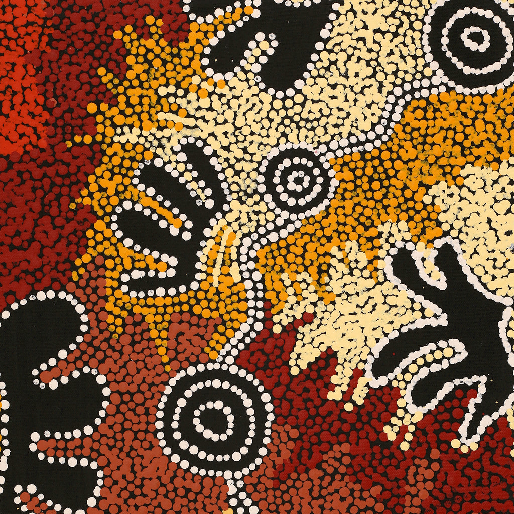 Aboriginal Artwork by Elsie Taylor, Walka, 61x30cm