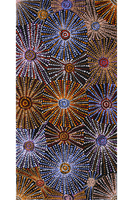 Aboriginal Art by Evelyn Nangala Robertson, Ngapa Jukurrpa - Puyurru, 91x46cm - ART ARK®