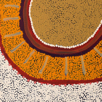 Aboriginal Artwork by Felicity Nampijinpa Robertson, Ngapa Jukurrpa (Water Dreaming) - Puyurru, 50x40cm