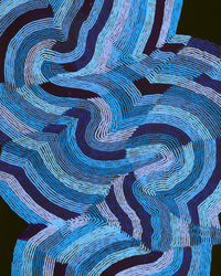 Flora Nakamarra Brown, Mina Mina Jukurrpa, 107x46cm
