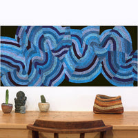 Flora Nakamarra Brown, Mina Mina Jukurrpa, 107x46cm