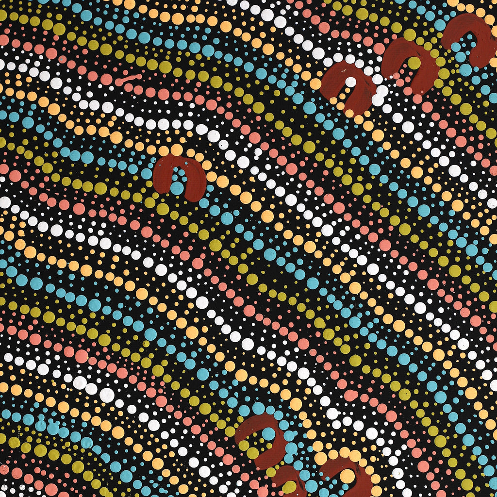 Aboriginal Artwork by Florence Nungarrayi Tex, Lappi Lappi Jukurrpa, 50x40cm