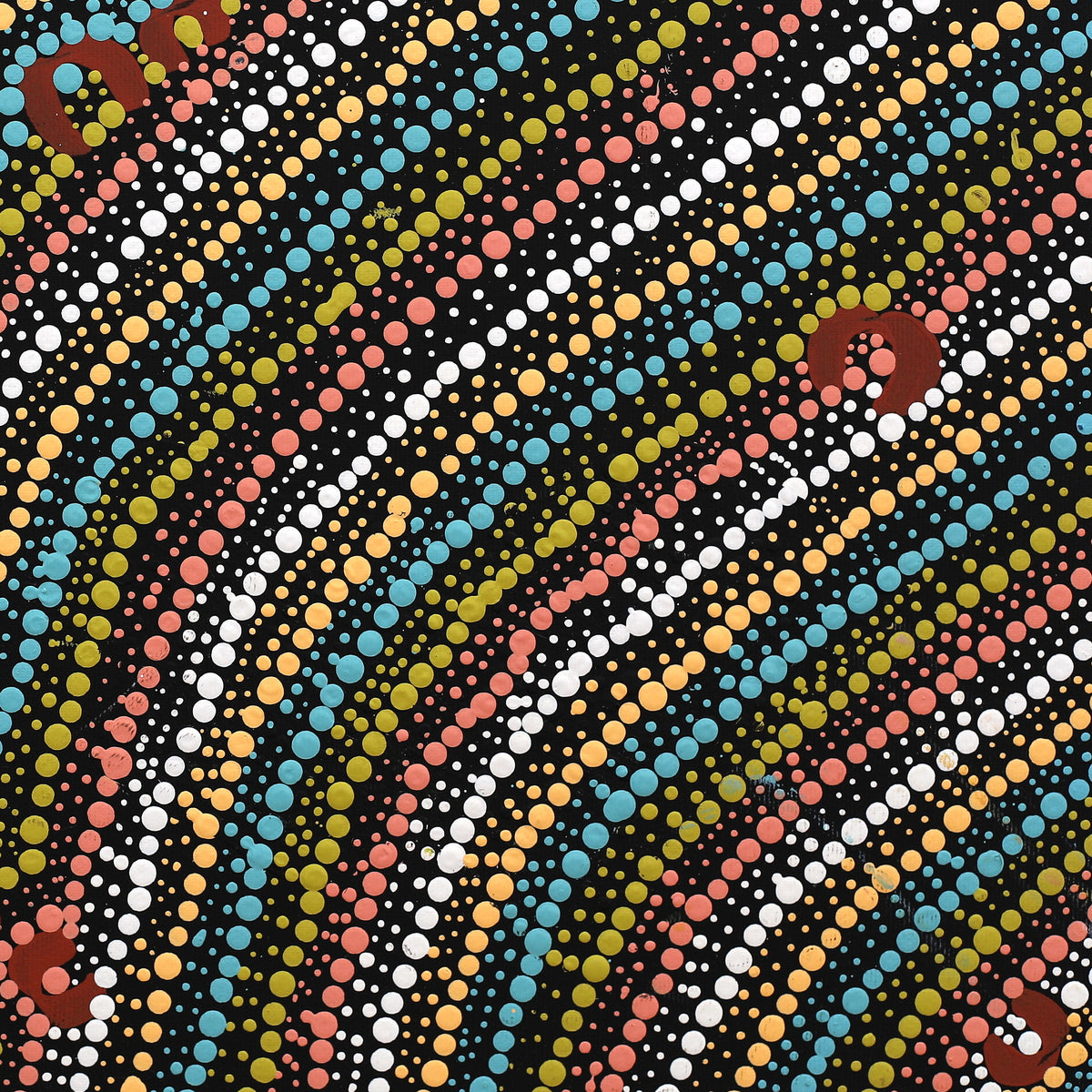 Aboriginal Art by Florence Nungarrayi Tex, Lappi Lappi Jukurrpa, 50x40cm - ART ARK®