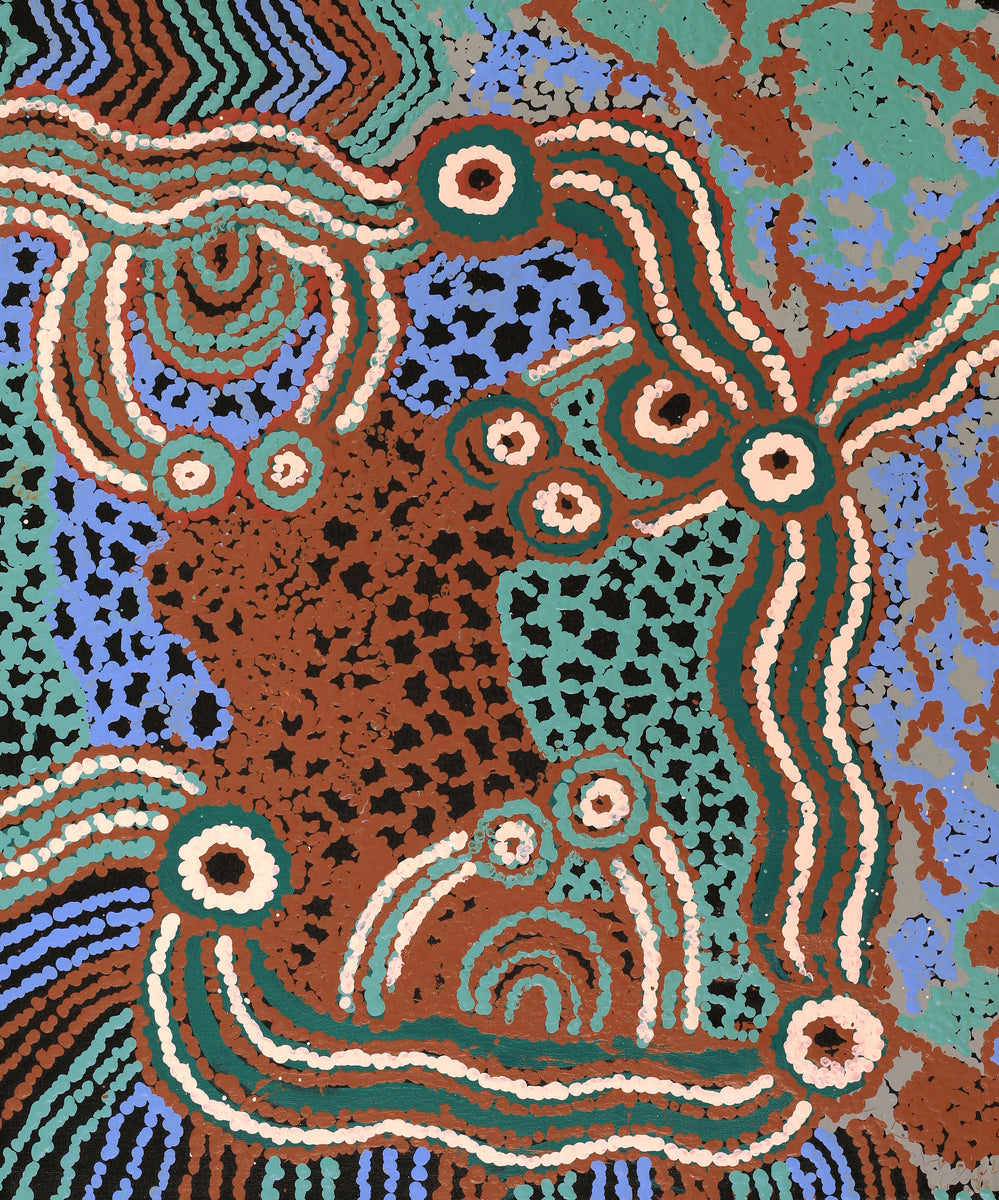 Aboriginal Art by Francie Ingkatji, Wanampi Tjukurrpa, 51x40cm - ART ARK®