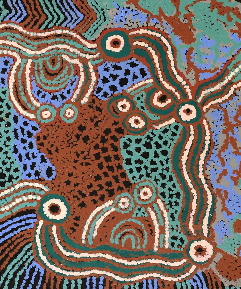 Aboriginal Artwork by Francie Ingkatji, Wanampi Tjukurrpa, 51x40cm