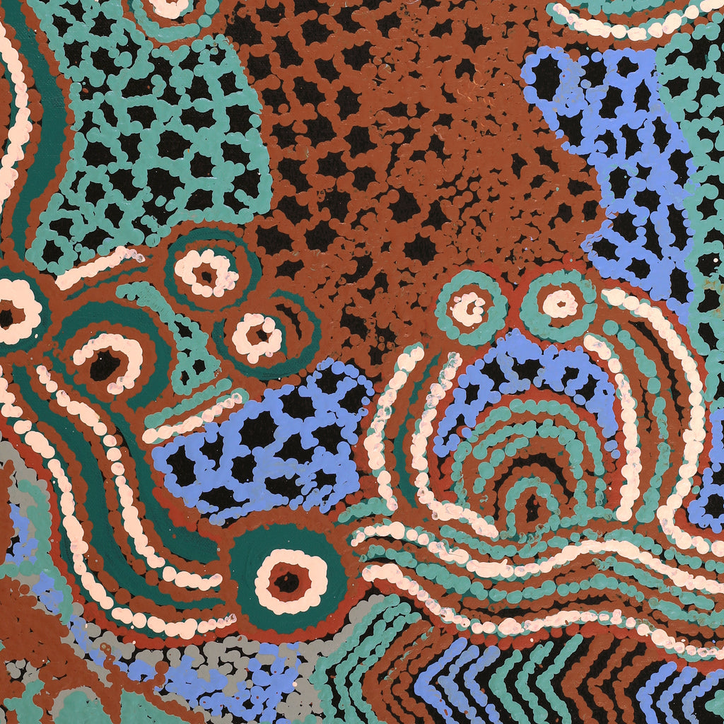 Aboriginal Artwork by Francie Ingkatji, Wanampi Tjukurrpa, 51x40cm