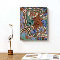 Aboriginal Artwork by Francie Ingkatji, Wanampi Tjukurrpa, 51x40cm