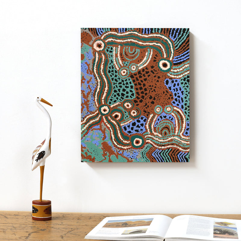 Aboriginal Artwork by Francie Ingkatji, Wanampi Tjukurrpa, 51x40cm
