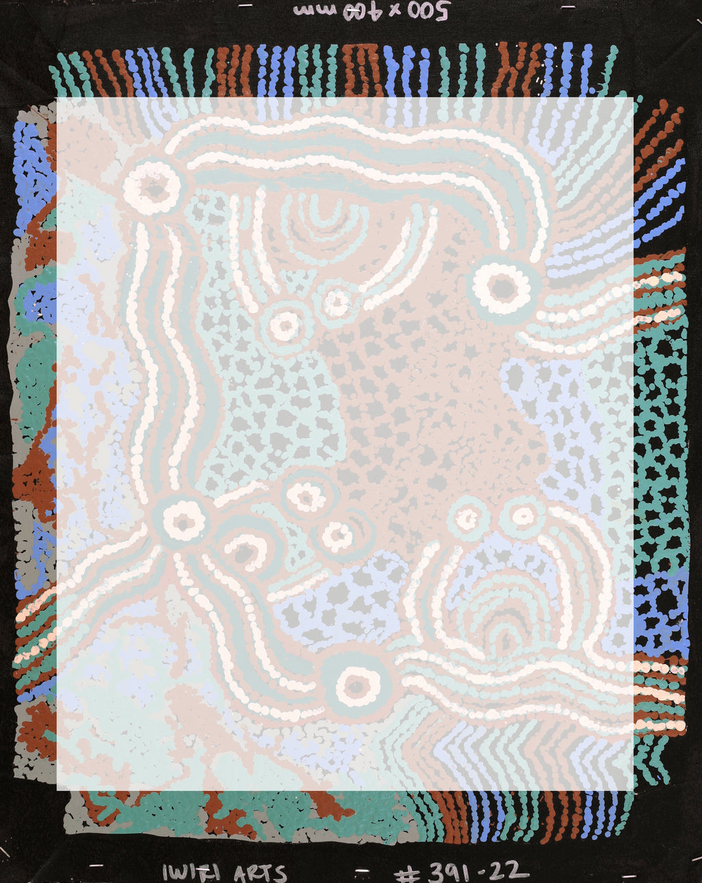 Aboriginal Artwork by Francie Ingkatji, Wanampi Tjukurrpa, 51x40cm
