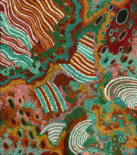 Aboriginal Artwork by Francie Ingkatji, Tjukula(Waterholes), 85x75cm