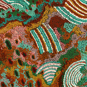 Aboriginal Artwork by Francie Ingkatji, Tjukula(Waterholes), 85x75cm - ART ARK®